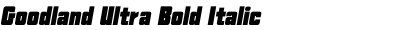 Goodland Ultra Bold Italic